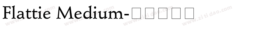 Flattie Medium字体转换